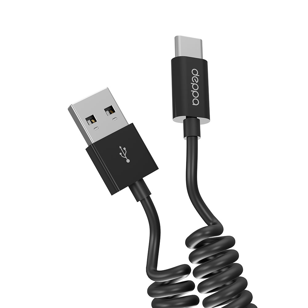 

Дата-кабель USB - Type-C, витой, 1.5м, черный, крафт, Deppa, 72278-OZ