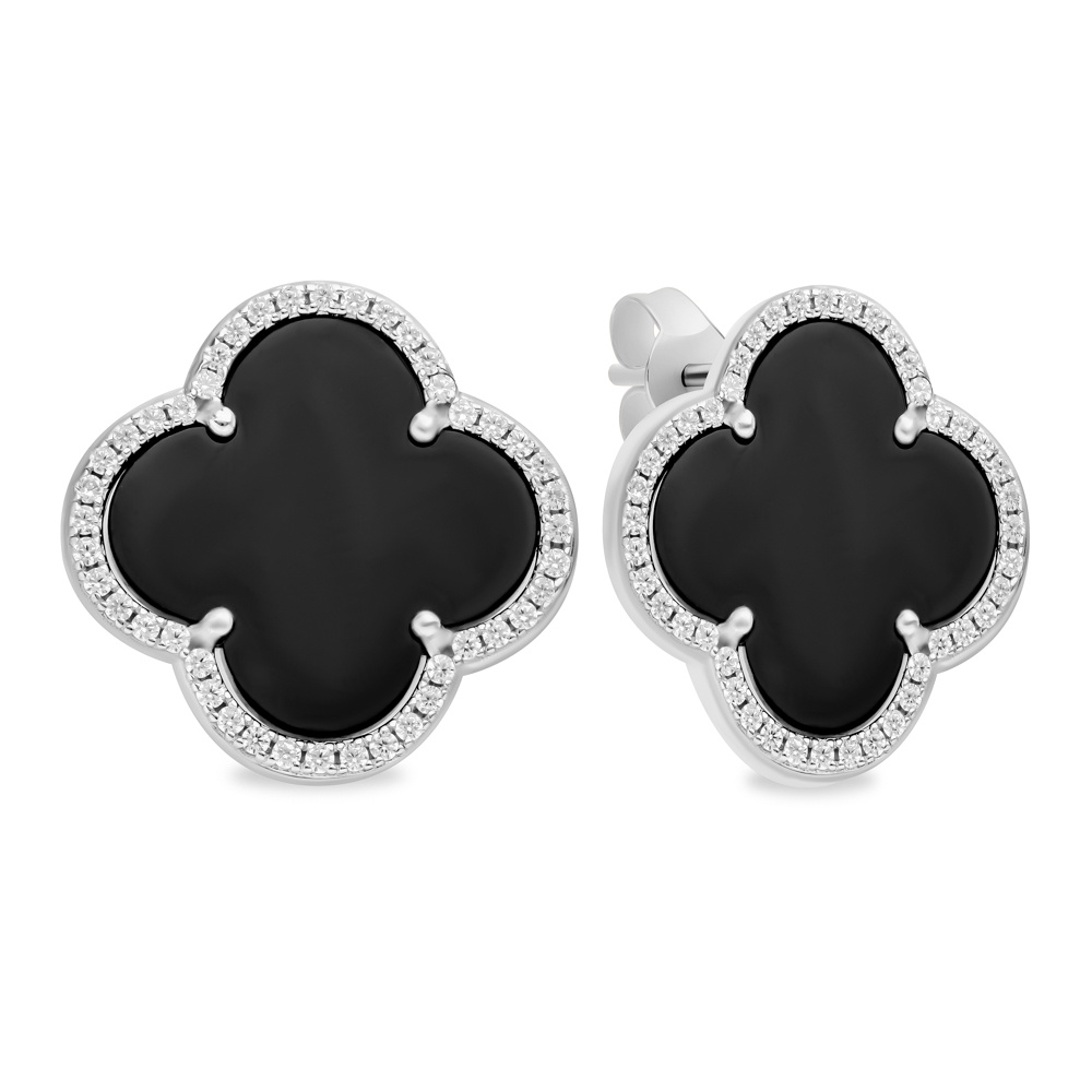 

Серьги из серебра 585Gold 702009057, фианит/эмаль, 702009057