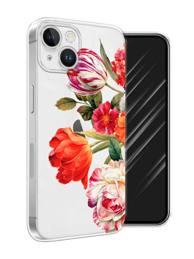 

Чехол Awog на Apple iPhone 15 Plus "Весенний букет", Красный;розовый;зеленый, 15650-1