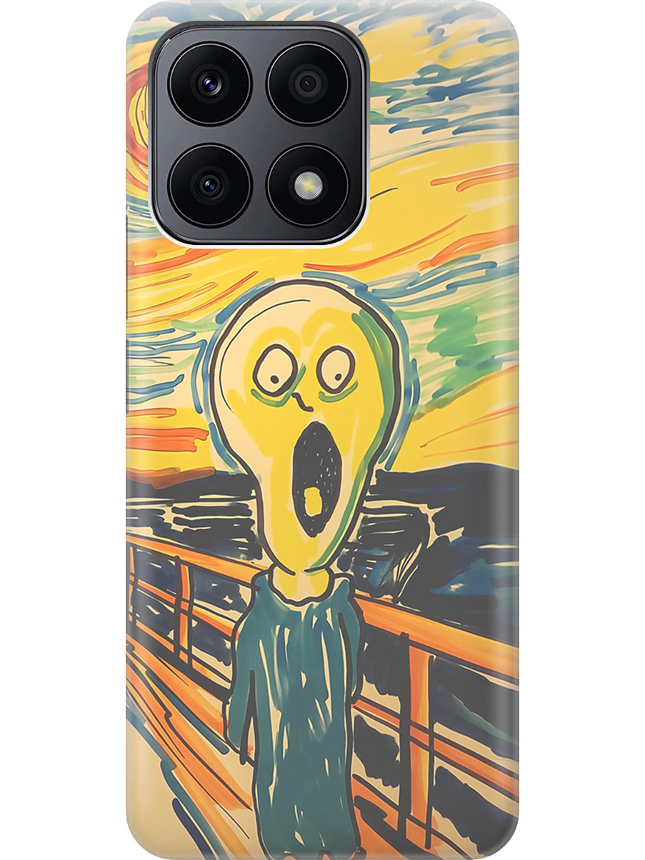 

Силиконовый чехол на Honor X8a с принтом "Искаженный крик", Прозрачный;желтый;синий, 768741651