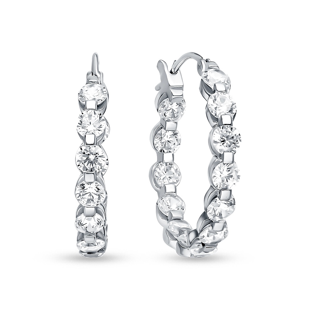 Серьги из серебра с фианитом 585Gold 702009064