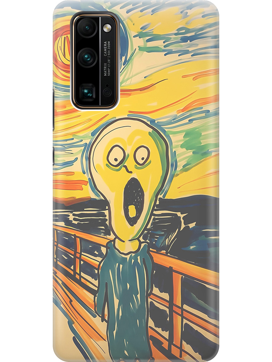 

Силиконовый чехол на Honor 30 Pro+ с принтом "Искаженный крик", Прозрачный;желтый;синий, 722945951