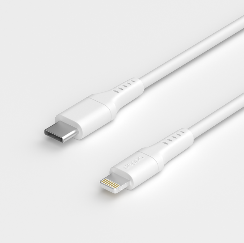 

Дата-кабель USB-C - Lightning, MFI, 60W, 1.2м, белый, крафт, Deppa, 72231-OZ