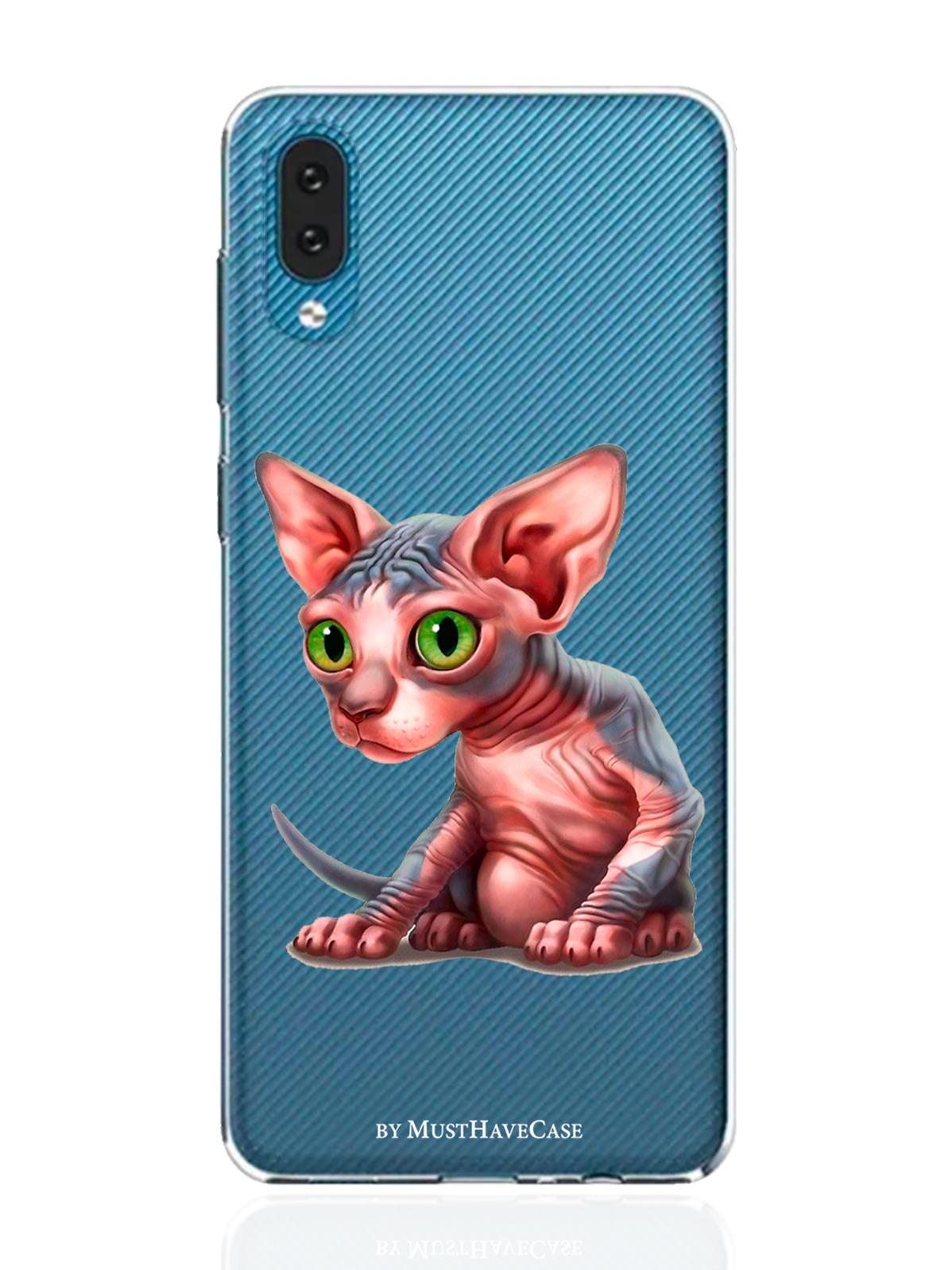 

Чехол MustHaveCase для Samsung Galaxy A02 Сфинкс прозрачный, Прозрачный;розовый, Samsung Galaxy A02 Сфинкс