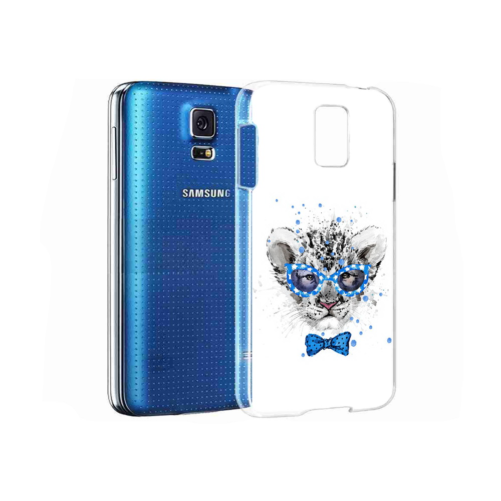 

Чехол MyPads Tocco для Samsung Galaxy S5 тигренок с бабочкой (PT12196.512.642), Прозрачный, Tocco