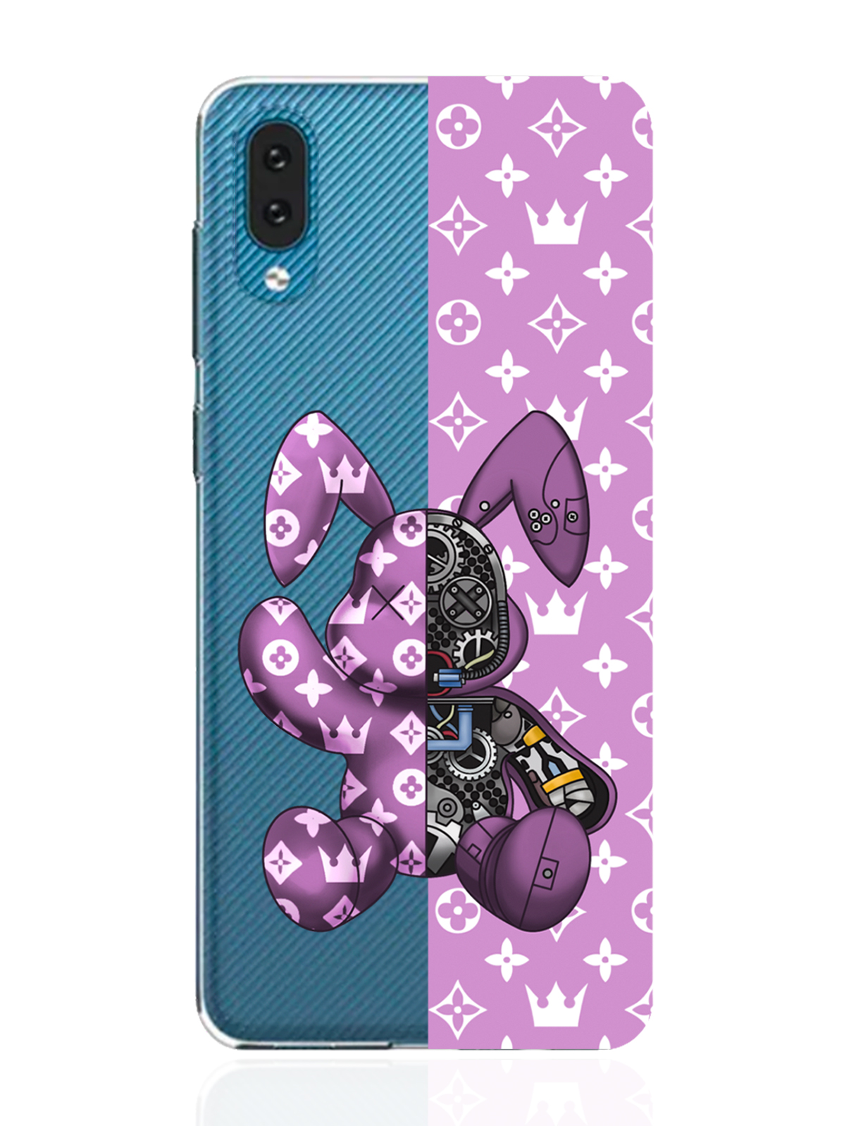 

Чехол MustHaveCase для Samsung Galaxy A02 Bunny Розовый прозрачный, Прозрачный;розовый;белый, Samsung Galaxy A02 Bunny Розовый