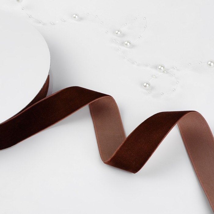 

Арт Узор Лента бархатная, 25 мм, 18 ± 1 м, цвет коричневый №119