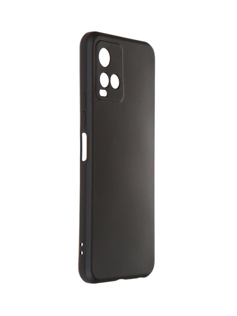 фото Чехол df для vivo y21/y33s с микрофиброй silicone black voriginal-06 df-group