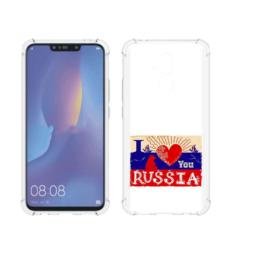 

Чехол MyPads Tocco для Huawei Mate 20 Lite Люблю Россию (PT117828.66.112), Прозрачный, Tocco