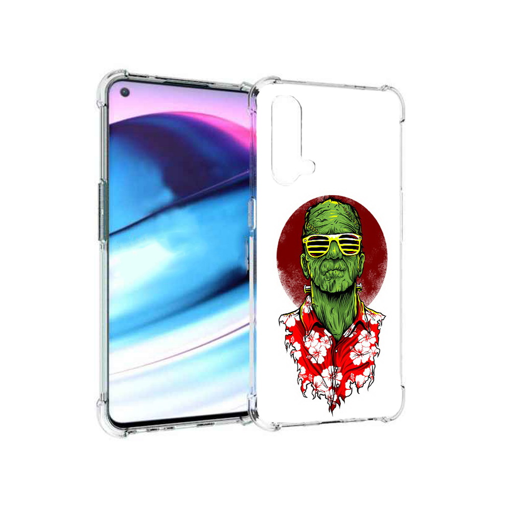 

Чехол MyPads Tocco для OnePlus Nord CE 5G крутой зеленый мужчина в очках, Tocco