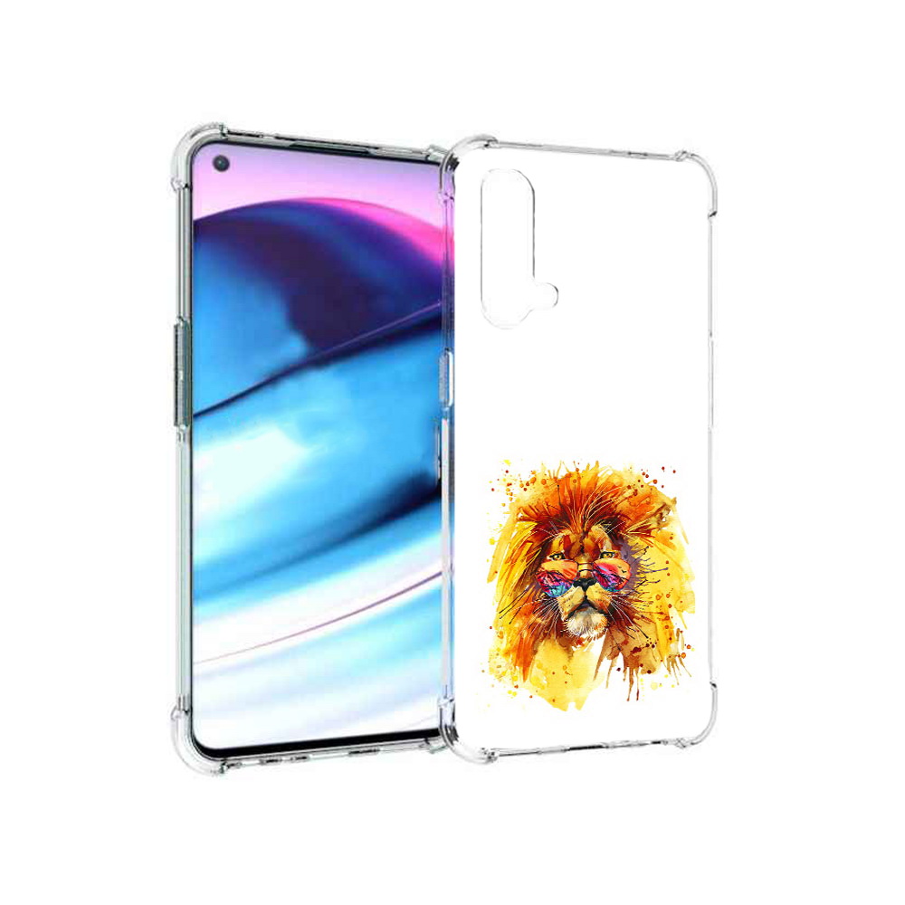 

Чехол MyPads Tocco для OnePlus Nord CE 5G лев в очках (PT227196.126.436), Tocco