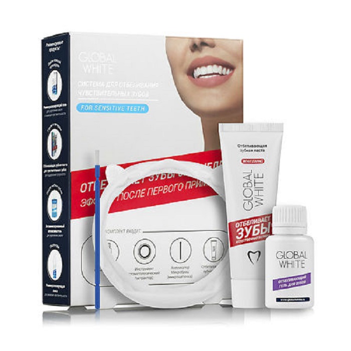 

Система для отбеливания зубов Global White Sensitive, 1 шт