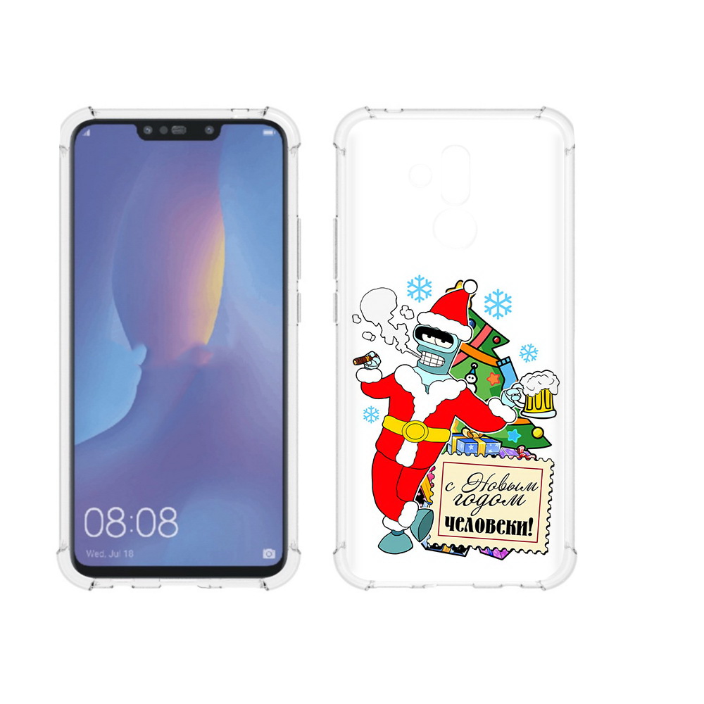 Чехол MyPads Tocco для Huawei Mate 20 Lite С новым годом человеки (PT117828.66.150)