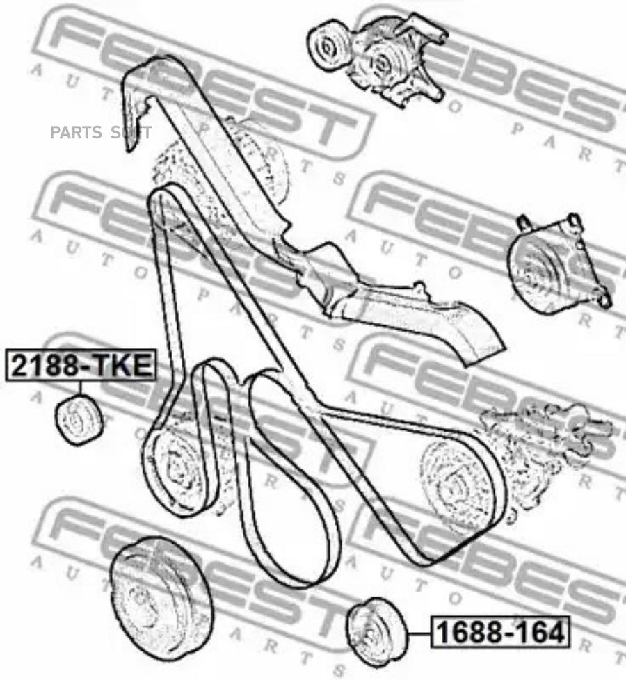 

Ролик автомобильный FEBEST 2188TKE