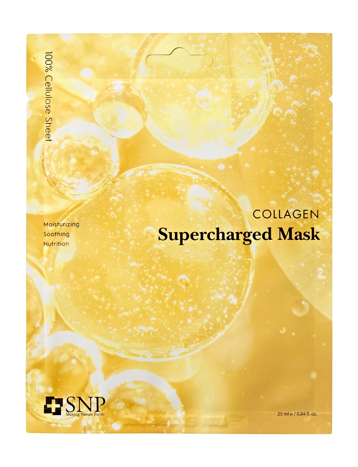 фото Тканевая маска snp collagen supercharged mask для упругости кожи лица с коллагеном