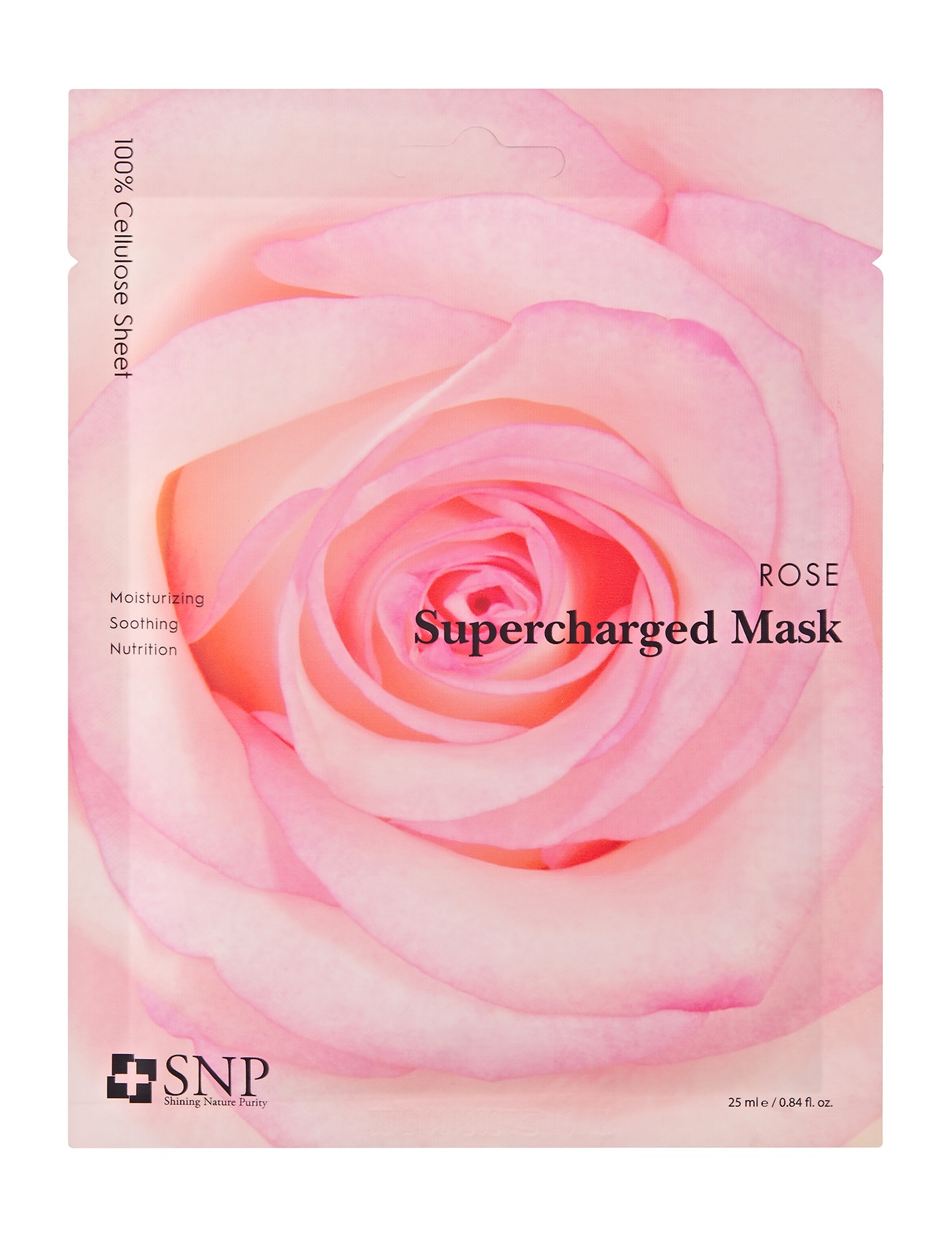 фото Тканевая восстанавливающая маска для лица snp rose supercharged mask