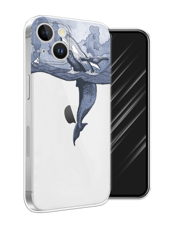 

Чехол Awog на Apple iPhone 15 Plus "Два измерения", Голубой;черный;прозрачный, 15650-1