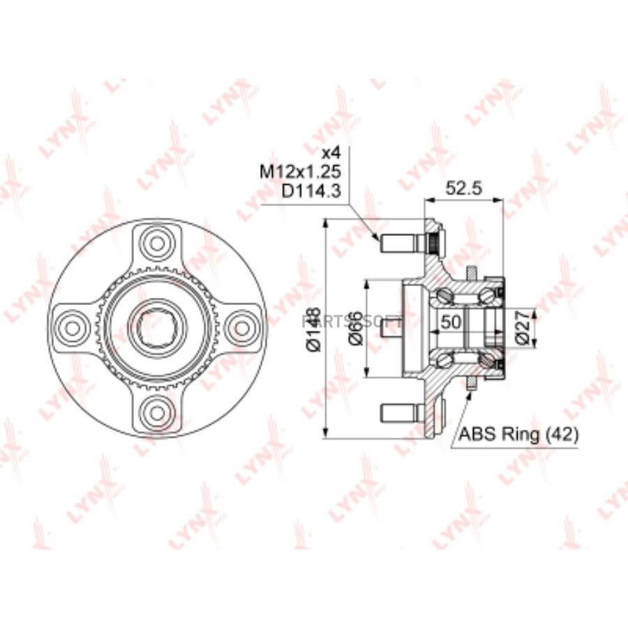 

Подшипник Ступицы Задн.Nissan Almera 2006-2012 LYNXauto арт. WH-1458