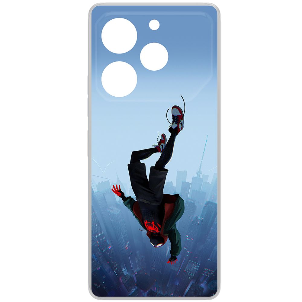 

Чехол-накладка Krutoff Clear Case Человек-Паук. Майлз Моралес для TECNO Pova 6 Pro, Прозрачный