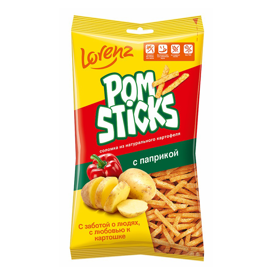 Чипсы картофельные Lorenz Pomsticks паприка 100 г