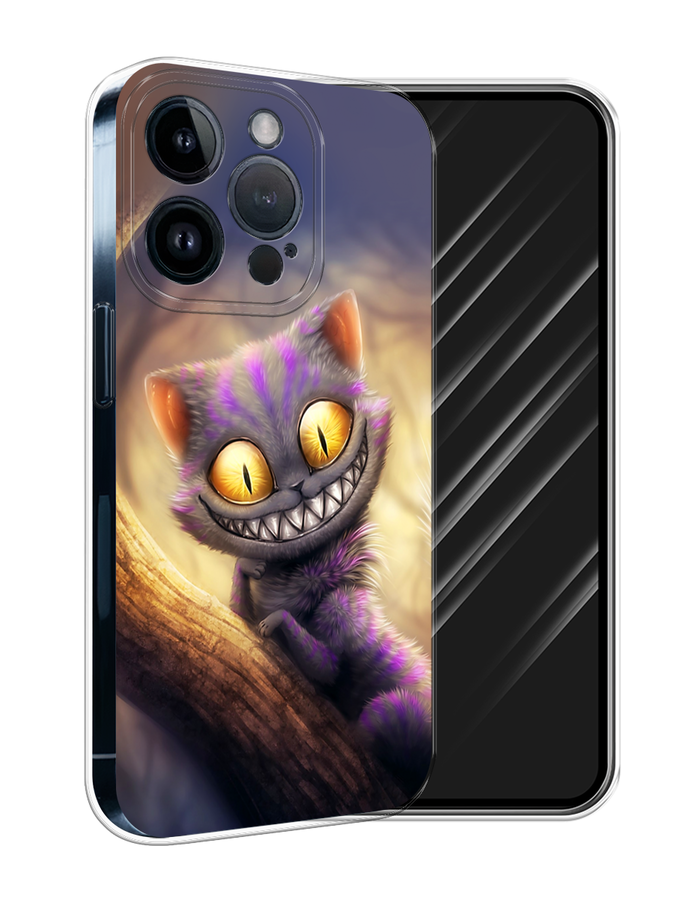 

Чехол Awog на Apple iPhone 15 Pro "Cheshire Cat", Фиолетовый;желтый, 15750-1