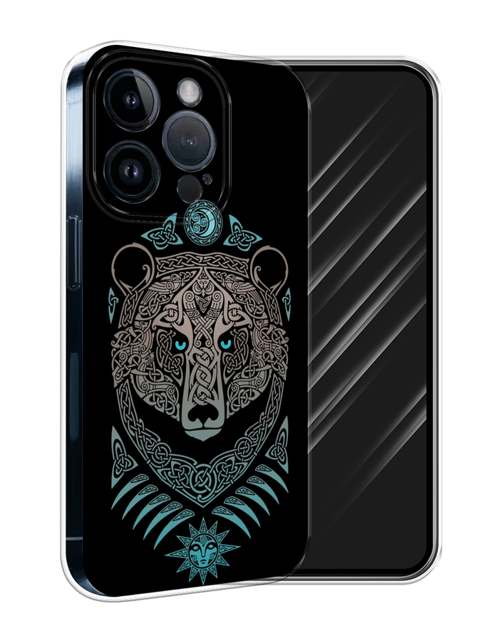 

Чехол Awog на Apple iPhone 15 Pro "Кельтский медведь", Черный;серый, 15750-1