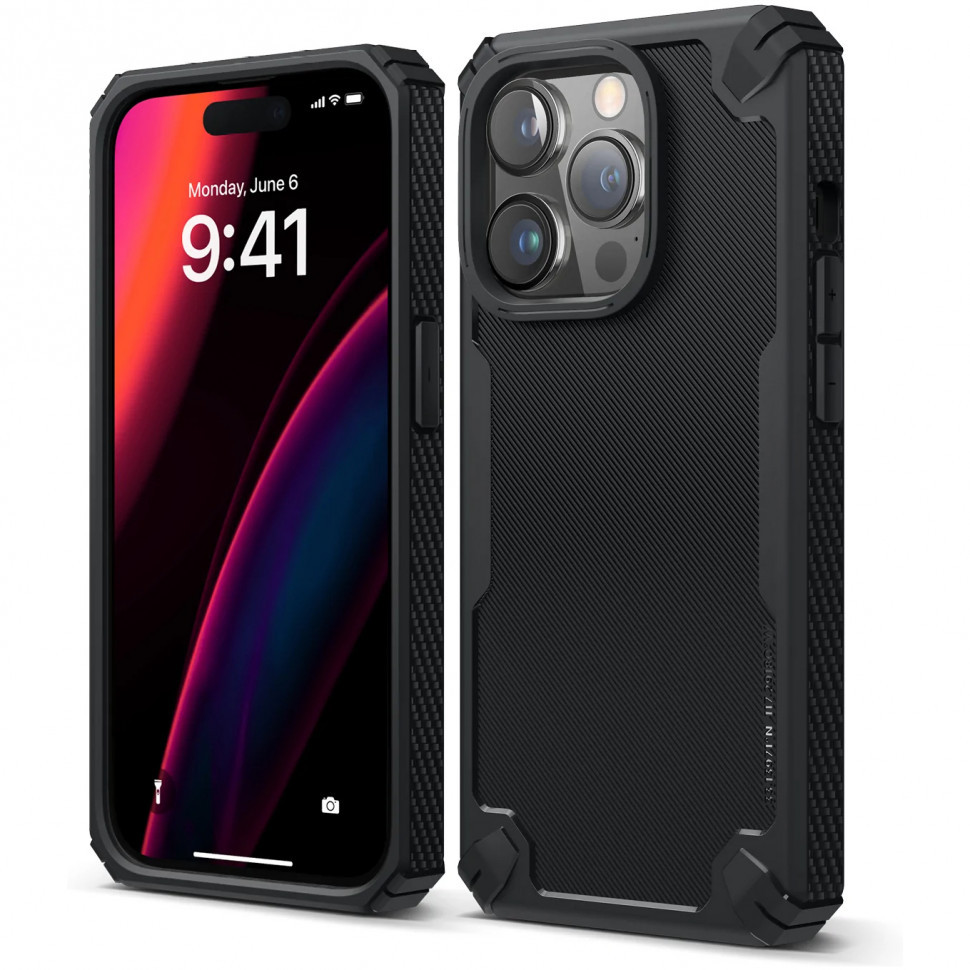 фото Чехол elago armor silicone для iphone 14 pro, черный (es14am61pro-bk)