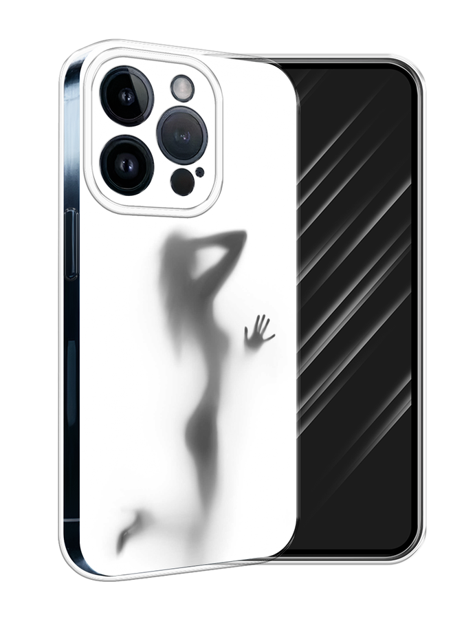 

Чехол Awog на Apple iPhone 15 Pro "Стекло в душе", Белый;серый;черный, 15750-1