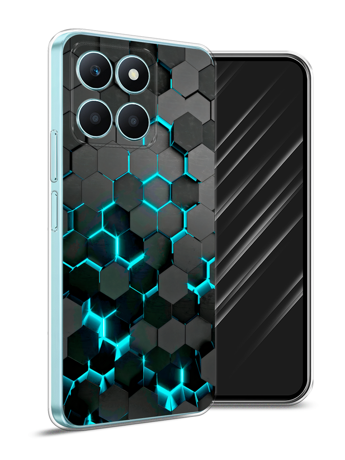 

Чехол Awog на Honor X6A "Соты бирюзовые", Черный;бирюзовый;синий, 6122050-1