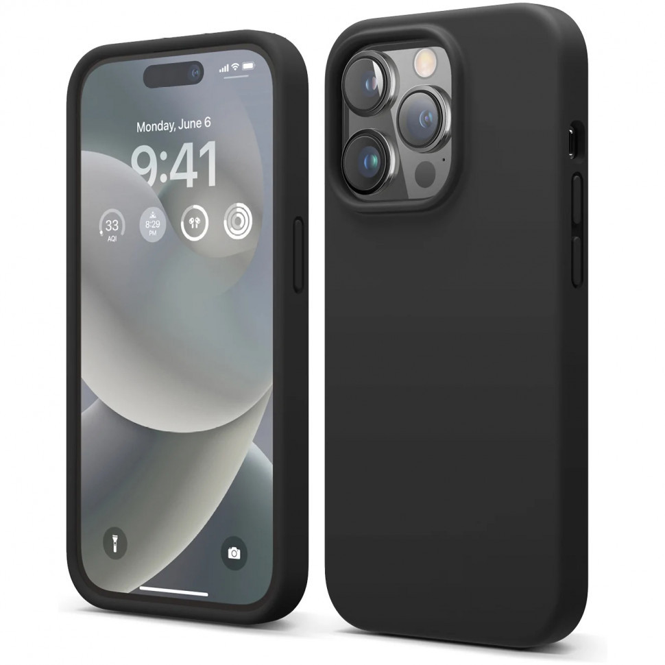 

Чехол Elago Soft silicone для iPhone 14 Pro, Черный (ES14SC61PRO-BK), Soft silicone