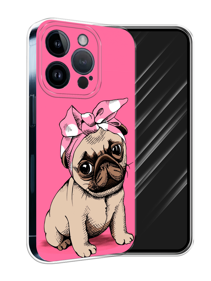 

Чехол Awog на Apple iPhone 15 Pro "Dog Pin-Up", Розовый;бежевый, 15750-1