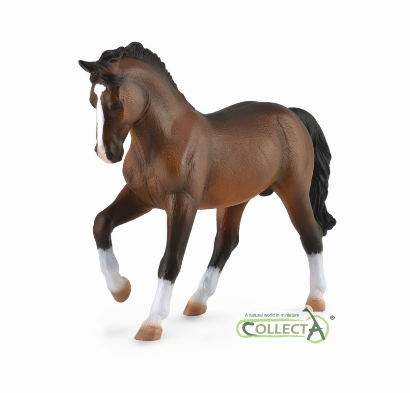 Фигурка животного Collecta Жеребец Теплокровный гнедой 88827b
