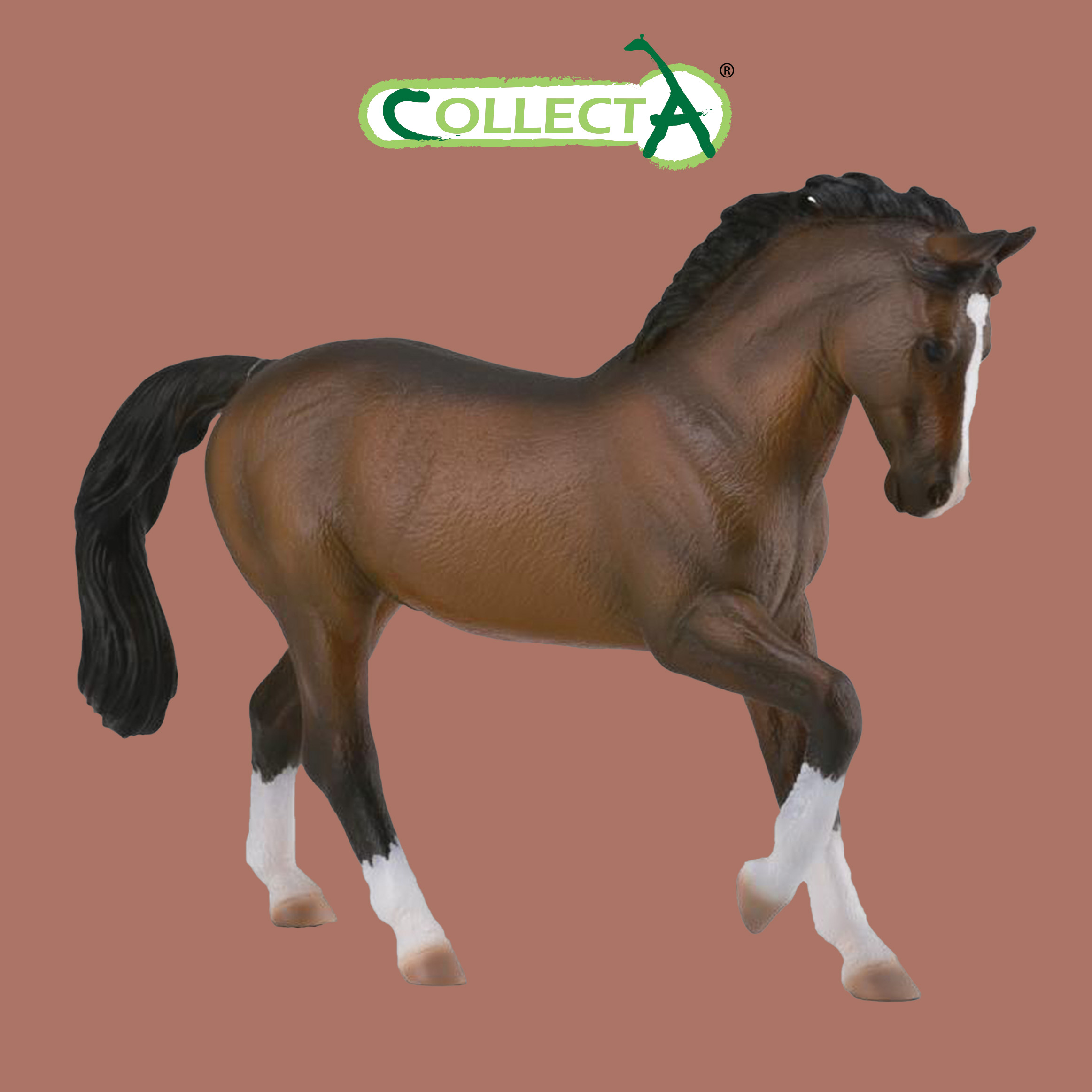 

Фигурка животного Collecta Жеребец Теплокровный гнедой 88827b, 80008b