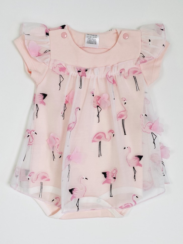 Боди детское Clariss Боди Фламинго цв. розовый р. 74 платье детское batik 010 п22 2 розовый фламинго 104