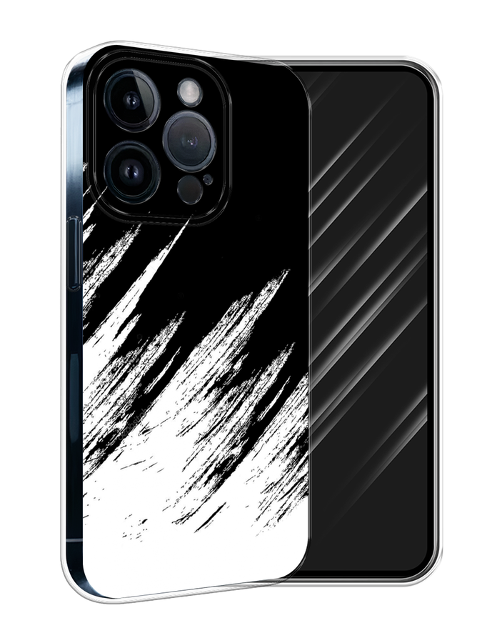 

Чехол Awog на Apple iPhone 15 Pro "Черно белые брызги", Черный;белый;бежевый, 15750-1