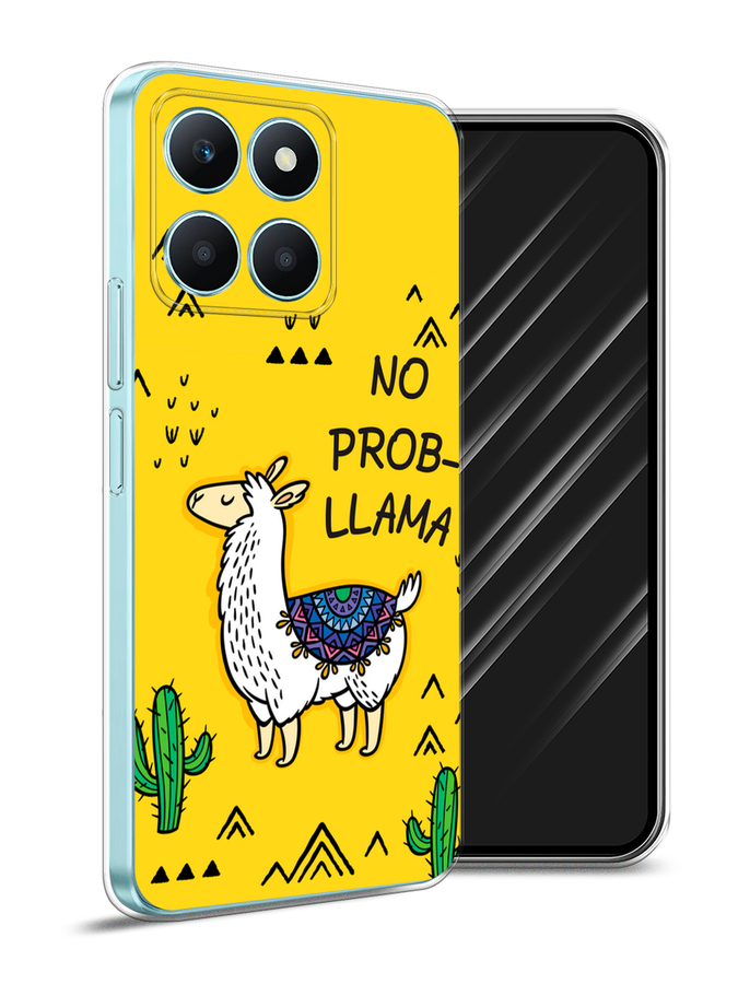 

Чехол Awog на Honor X6A "No probLLama", Желтый;черный;синий, 6122050-1