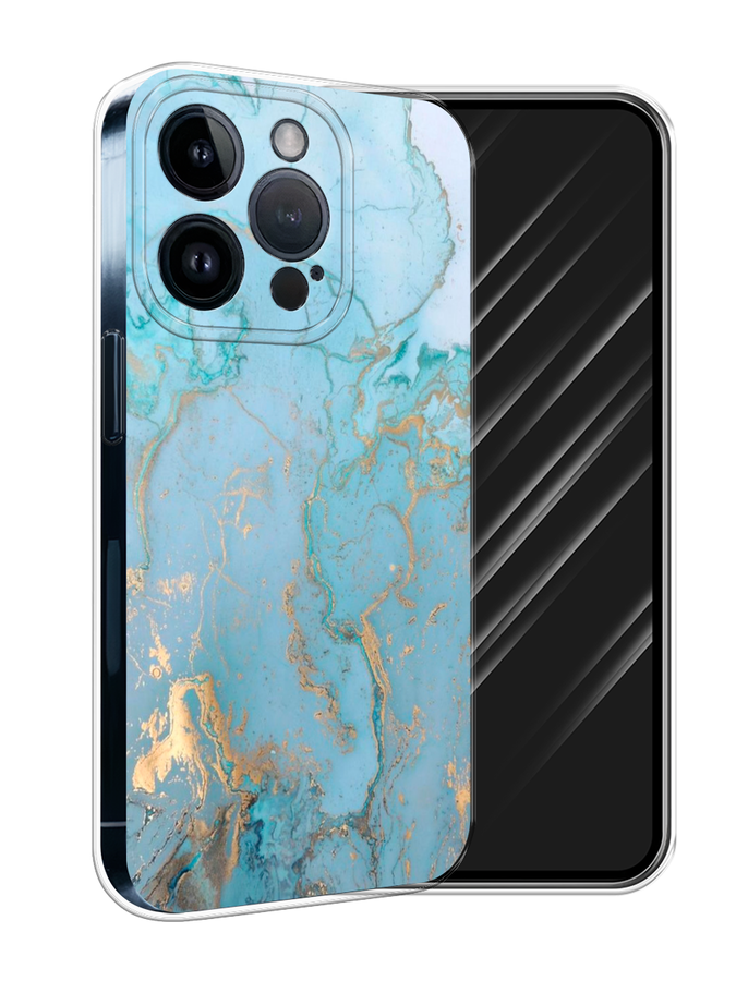 

Чехол Awog на Apple iPhone 15 Pro "Голубой мрамор рисунок", 15750-1