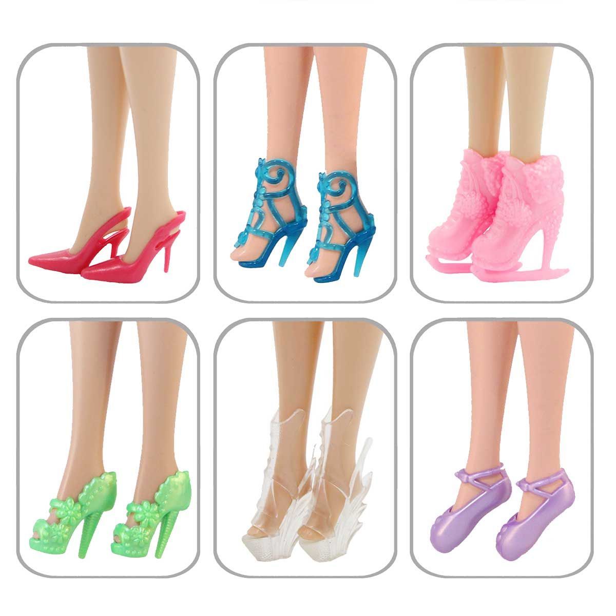 

Обувь Dolls Accessories для Барби и кукол ростом 29 см на стопу 2-21 см 6 пар Королева, Разноцветный