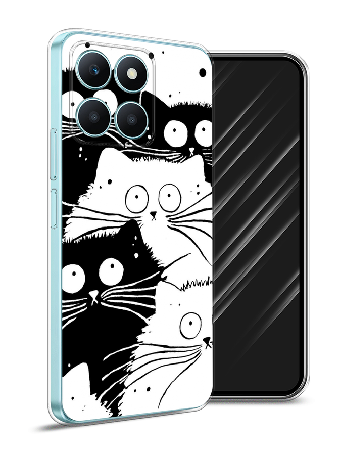 

Чехол Awog на Honor X6A "Коты черно-белые", Черный;белый, 6122050-1