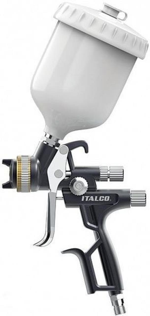 фото Краскопульт italco gloss x1 с верхним бачком, воздушная голова lvmp, дюза 1,4 мм