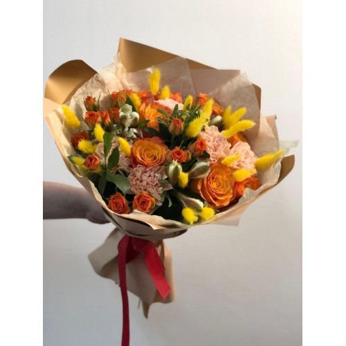 

Букет Vornikov Bouquets Золотые слова, Букет с розами