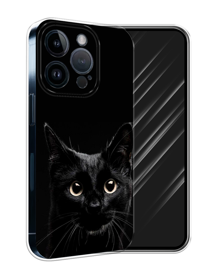 

Чехол Awog на Apple iPhone 15 Pro "Добрый кот", Черный, 15750-1
