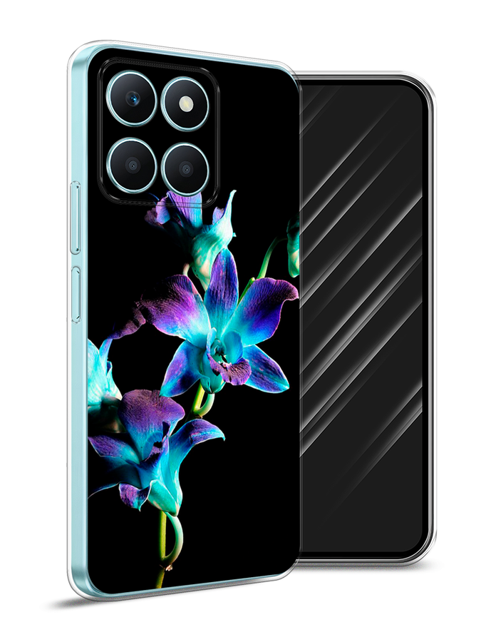 

Чехол Awog на Honor X6A "Синий цветок на черном", Черный;голубой;синий, 6122050-1