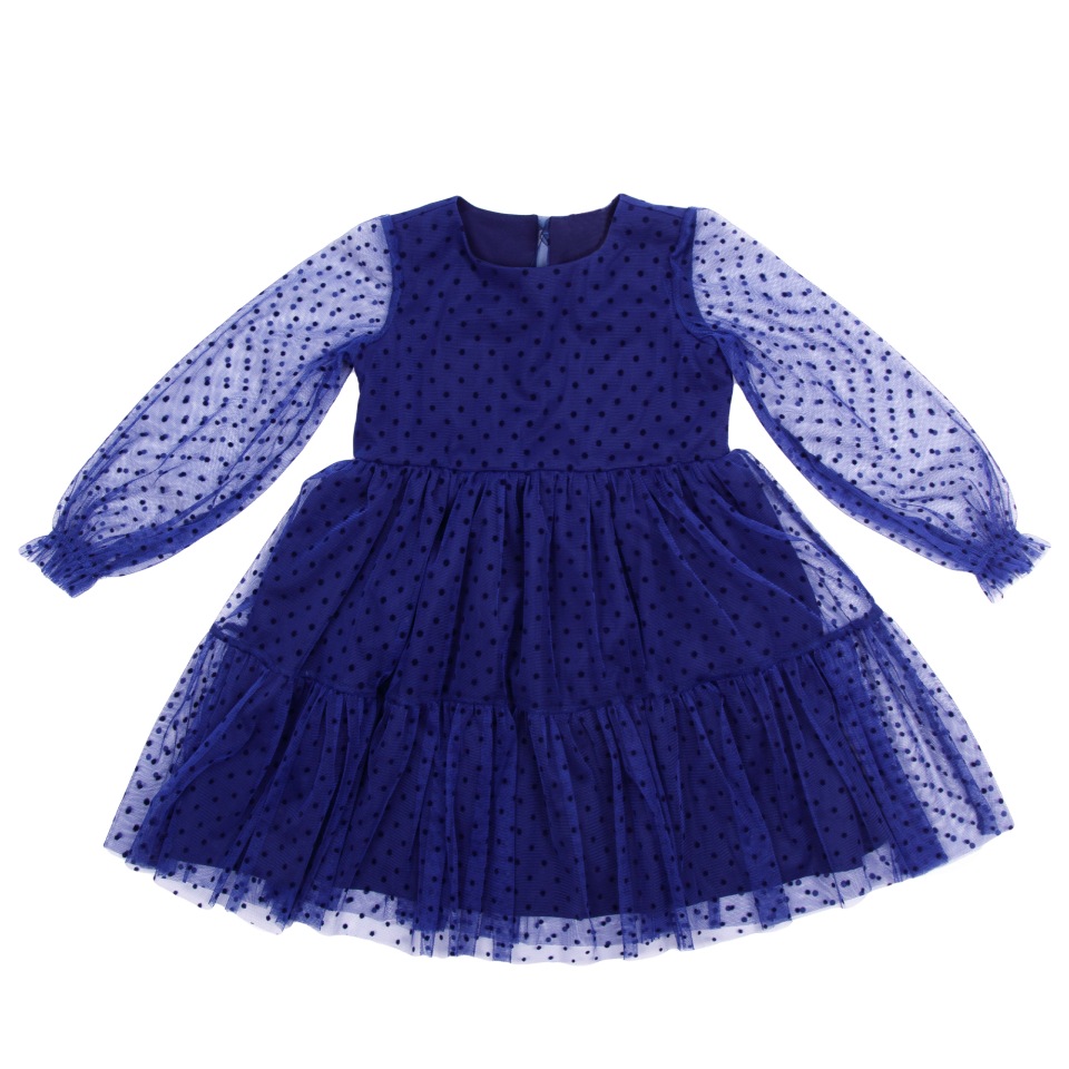 фото Платье детское amarobaby baby doll, синий, размер 92
