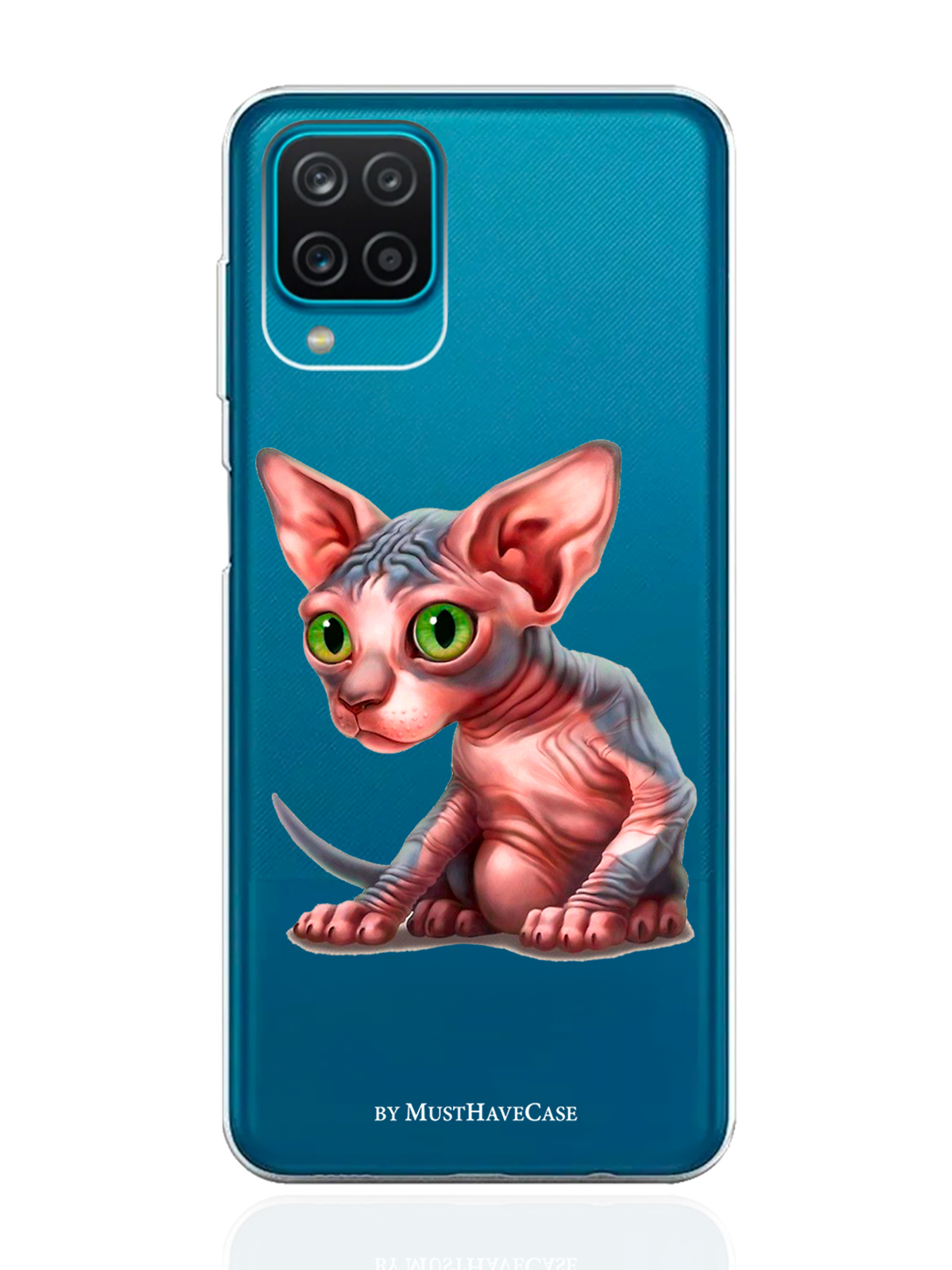 

Чехол MustHaveCase для Samsung Galaxy A12 Сфинкс прозрачный, Прозрачный;розовый, Samsung Galaxy A12 Сфинкс