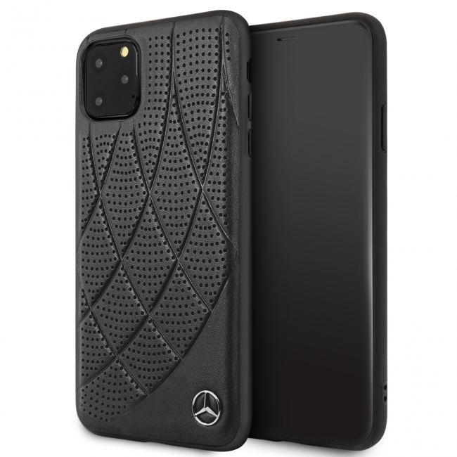 Mercedes Mercedes для iPhone 11 Pro Bow Quilted/perforated Hard Leather Black