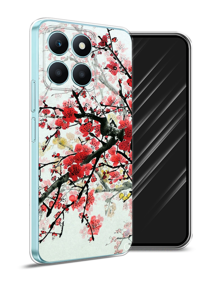 

Чехол Awog на Honor X6A "Сакура", Розовый;черный, 6122050-1