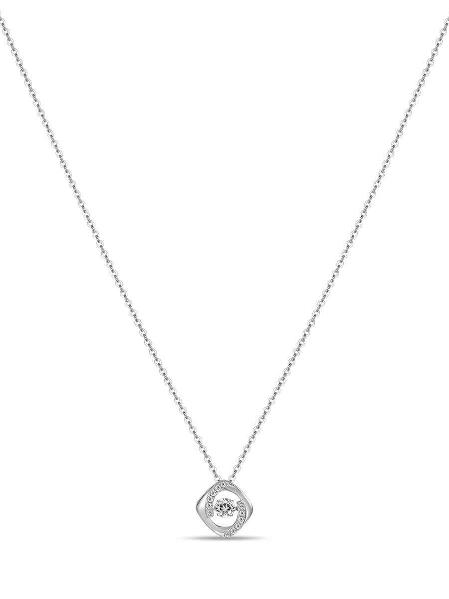 Колье из серебра 45 см MIUZ Diamonds N2036-PR-925, фианит