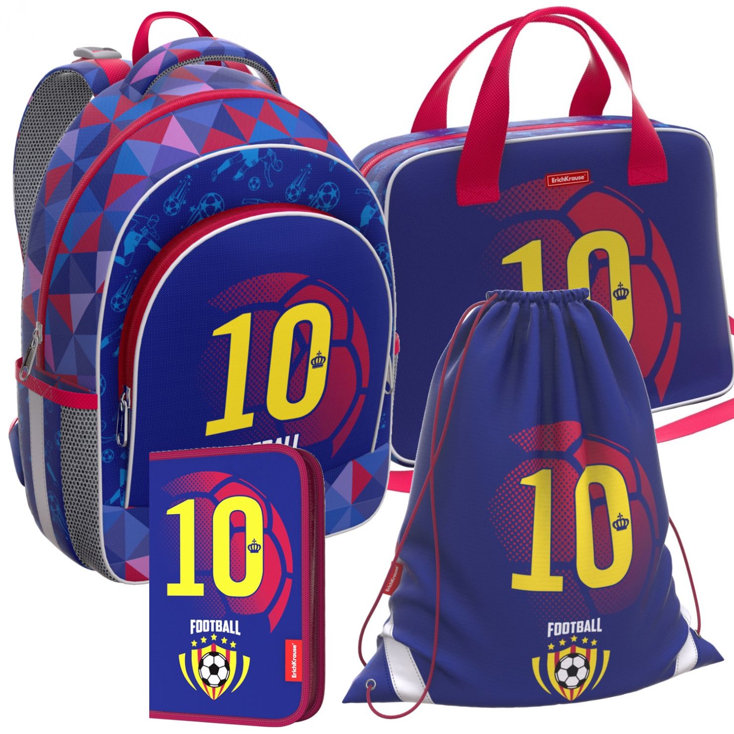 

Рюкзак ErichKrause ErgoLine 15 L Football Team с наполнением Спорт синий 46231_NSP, ErgoLine® 15 L