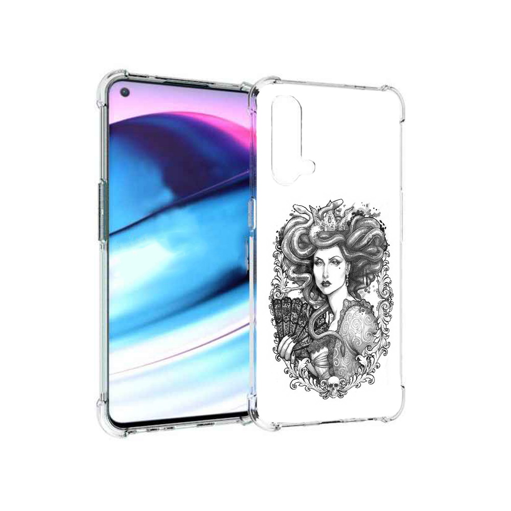 

Чехол MyPads Tocco для OnePlus Nord CE 5G медуза черно белый (PT227196.126.472), Tocco
